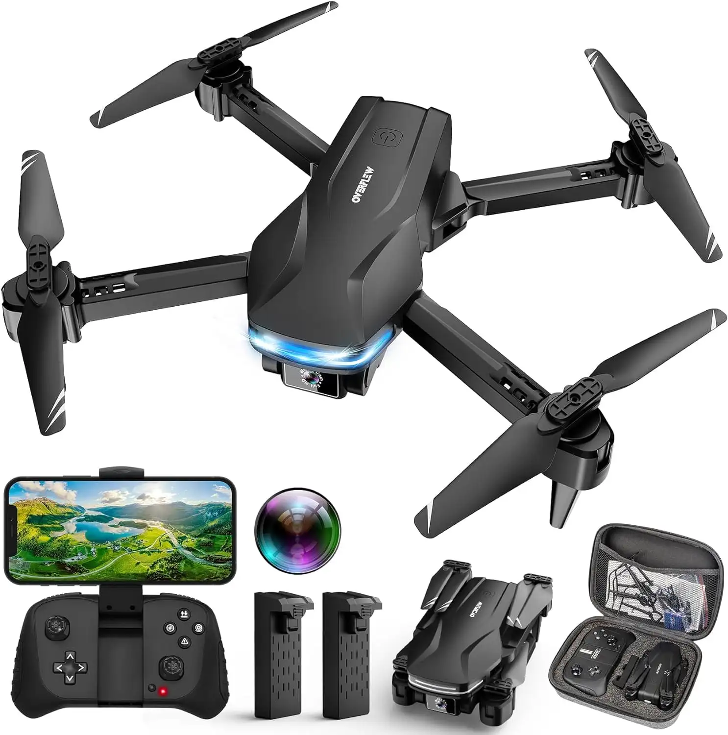 Velcase Drone with Camera 1080P HD FPV Foldable Drone - 1